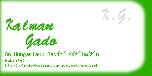 kalman gado business card